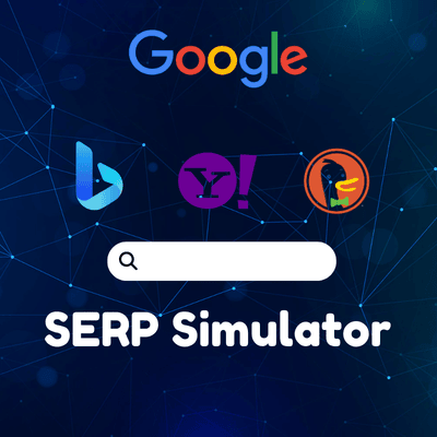 SERP Preview Dashboard showing social media and search results